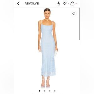 Bardot Adoni Mesh Midi Dress in Cornflower. Size M.